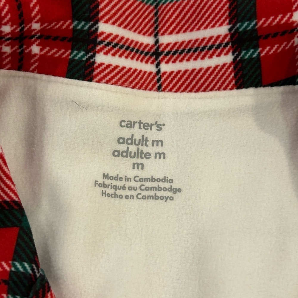Unisex Casual Red Plaid Pajamas - Picture 3 of 6